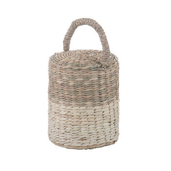Ladelle Hanoi Woven Seagrass Cylinder Floor Door Bumper/Stopper Durable Cream