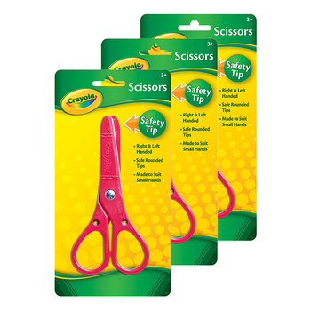 3PK Crayola Safety Scissors Kids Assorted 3y+