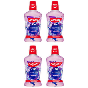 4PK Colgate 500ml Plax IceFusion Wintermint Mouth Wash