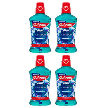 4PK Colgate 500ml Plax iceFusion Cold Mint