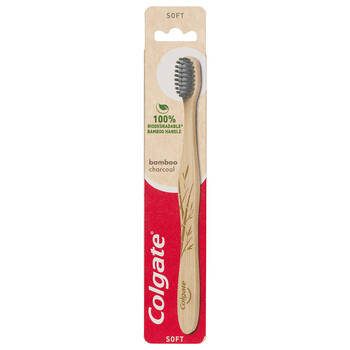 Colgate Charcoal Infused Floss Tip Bristles Bamboo Toothbrush