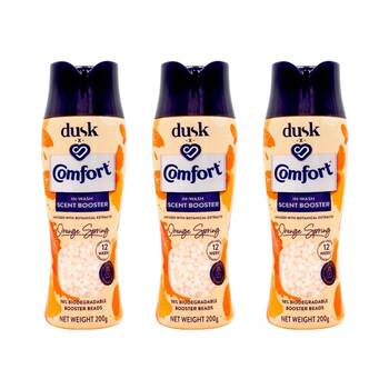 3PK Comfort In Wash Scent Booster Dusk Orange Spring 200g Fabric Freshener