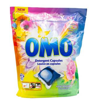 42pc Omo Detergent Laundry Capsules - Rose Blossom & Morning Dew