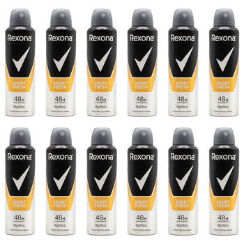 12PK Rexona 116g/200ml Antiperspirant Deodorant Sport Fresh