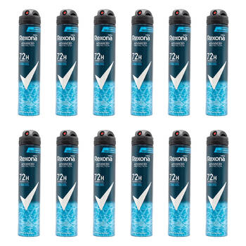 12PK Rexona Men 200ml Antiperspirant Deodorant Spray 72h Protection - Xtracool