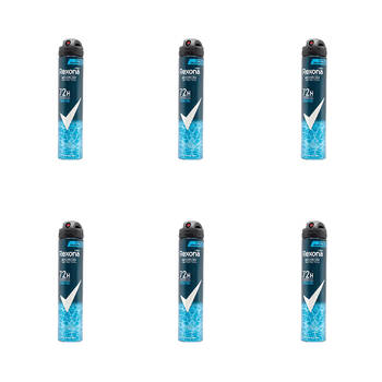 6PK Rexona Men 200ml Antiperspirant Deodorant Spray 72h Protection - Xtracool