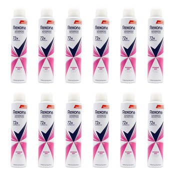 12PK Rexona Women 200ml Antiperspirant Deodorant Spray 72h Protection Powder Dry
