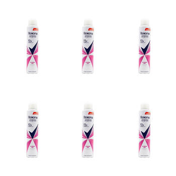 6PK Rexona Women 200ml Antiperspirant Deodorant Spray 72h Protection Powder Dry