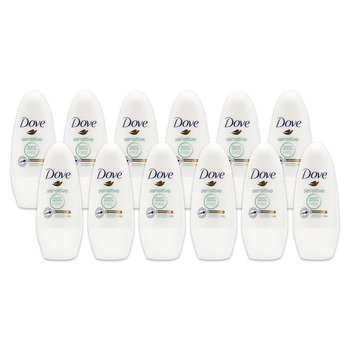 12PK Dove 40ml Antiperspirant Roll On Deodorant 48h Sensitive