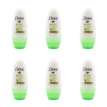 6PK Dove 40ml Antiperspirant Roll On Deodorant Go Fresh Cucumber/Green Tea Scent
