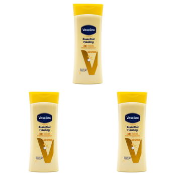 3PK Vaseline 400ml Intensive Care Body Lotion Essential Healing For Dry Skin