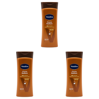 3PK Vaseline 400ml Intensive Care Body Lotion Cocoa Radiant For Dry Skin