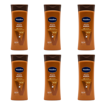 6PK Vaseline 400ml Intensive Care Body Lotion Cocoa Radiant For Dry Skin