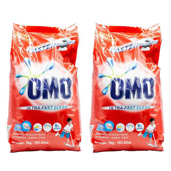 2PK Omo Ultra Fast Clean Laundry Detergent New Fragrance 3kg Washing Powder