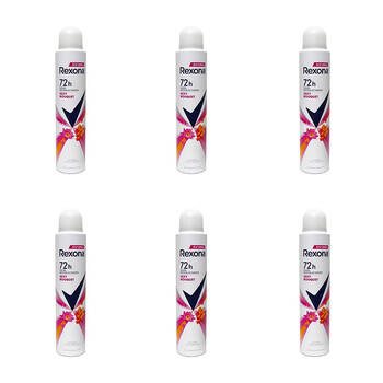 6PK Rexona Women Anti-Perspirant Underarm Deodorant Body Spray 200ml Bouquet