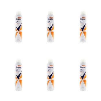 6PK Rexona Women 200ml Antiperspirant Deodorant Spray 72h - Sport