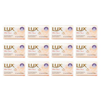 12PK Lux 80g Bar Soap Jasmine & Almond Oil - Velvet Touch