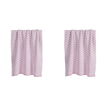 2PK Playgro Home Cotton Soft Woven Fabric Blanket Pink And White