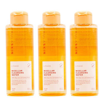 3PK Frula Skin 3-Phase Micellar Cleansing Water Hydrating Face Care 400ml