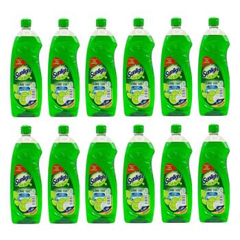 12PK Sunlight 800ml Dishwashing Liquid Kitchen Dish Cleaner Lime 100