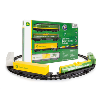 28pc John Deere Battery Operated Mini Diesel Train Set 4y+
