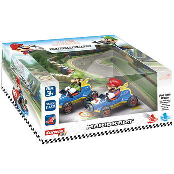 Carrera Pull & Speed Mario Kart Twin Pack Mach 8 Mario & Luigi 3y+