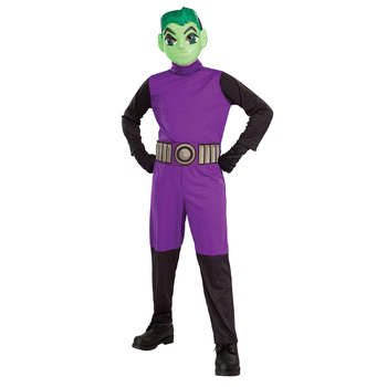 Dc Comics Beast Boy Classic Boys Dress Up Costume - Size L