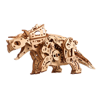 Ugears 400pcs Triceratops Wooden Mechanical 3D Model Kit 14y+
