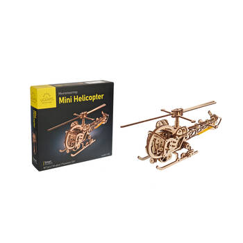 Ugears Mini Helicopter 1:40 Scale Wooden Toy 25x29.5cm 14y+