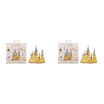 2PK Ugears Wooden Coloring Model 3D Puzzle 12.4x13.4cm - Hogwarts Castle 6y+