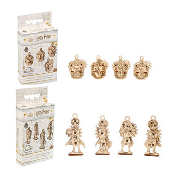 2pc Ugears Hogwarts Harry Potter Students & House 3D DIY Wooden Puzzle Set 8y+