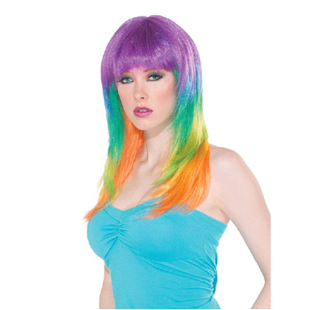 Forum Novelties Club Candy Prism Long Straight Wig Adult