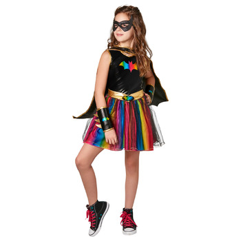 DC Comics Girls Batgirl Deluxe Rainbow Tutu Costume - Size S