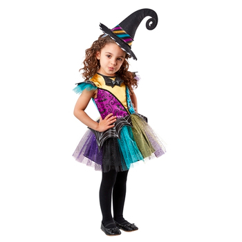 Rubies Patchwork Witch Dress Up Kids Costume - Size 3-5
