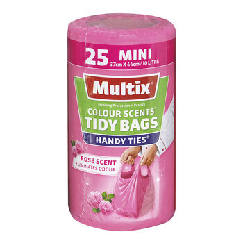 25pc Multix Rose Scent Tidy Bags 10 Litre 37 x 44cm
