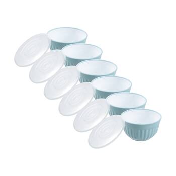 6PK Lemon and Lime Salad Bowl Lidded 3L Food Safe Kitchenware Assorted