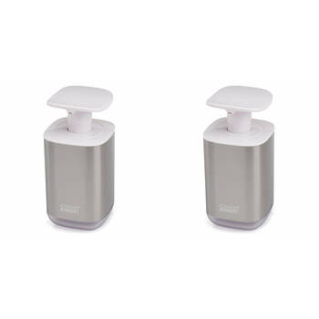 2PK Joseph Joseph Presto Steel Soap Dispenser White