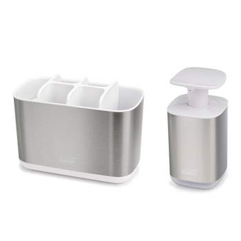 2pc Joseph Joseph Bathroom Beauties Sink Set White