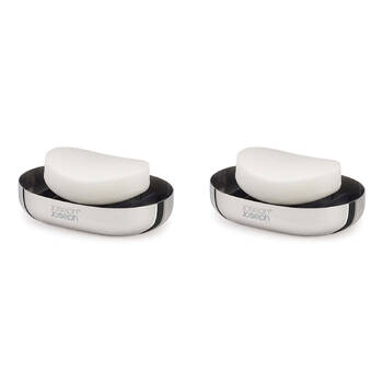 2PK Joseph & Joseph EasyStore 11.5cm Luxe Soap Dish - Steel