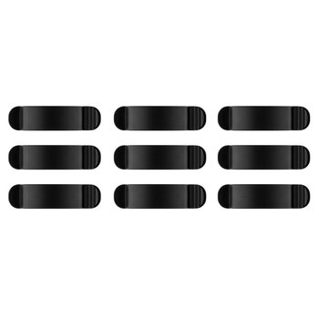 9pc Goobay 3-Slot Cable Management Clip Holder - Black
