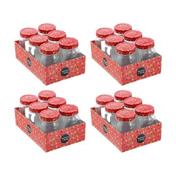 4x 6pc Lemon and Lime Roma Sherbert Garden Deco Conserve Jar 500ml Food Safe