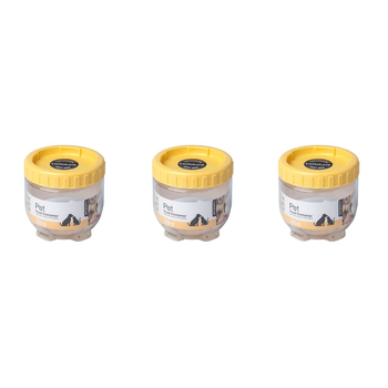 3PK LocknLock 500ml Airtight Cat/Dog Pet Interlock Wet/Dry Food Storage - YLW