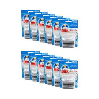 12x 2PK Duck Toilet Block Blue Plus Powerful Cleaning Freshener Cistern Use 50g