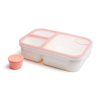 Lock & Lock 1.5L To-Go 3-Compratment Airtight Bento Box Lunchbox - Pink
