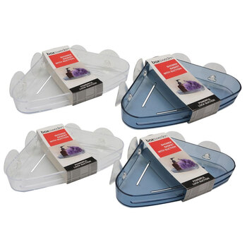 3PK Boxsweden Suction Bathroom Corner Holder 23X15X3cm Assorted