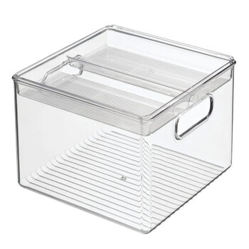 iDesign Fridge Storage Bin 20 x 20. x 15cm Clear