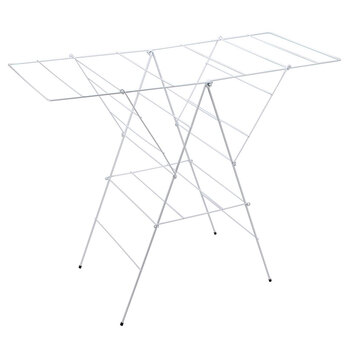 Boxsweden 20 Rail Foldable Wire Clothes Airer - White