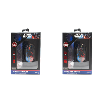 2PK Disney Star Wars Bluetooth Wireless Mouse w/ Mousepad