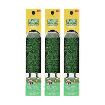 3PK Boxsweden The Amazing Synthetic Grass Mat 75x45cm Easy To Clean Versatile