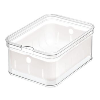 iDesign Crisp 21.2x16cm Berry Holder Storage Bin w/ Lid - Clear